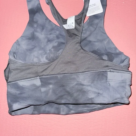 Lululemon wunder train longline Tie-Dye Sport Bra sun bleached wash black grey 6 - Picture 6 of 8